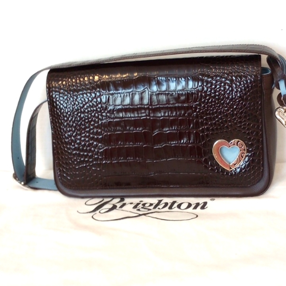 BRIGHTON C908396 CROC SHOULDER/CROSSBODY BAG